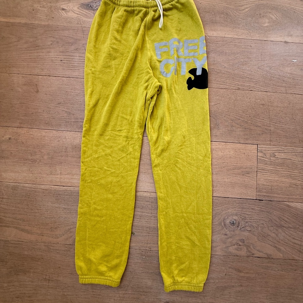 Freecity Yellow Track Pants - Picture 2 of 2